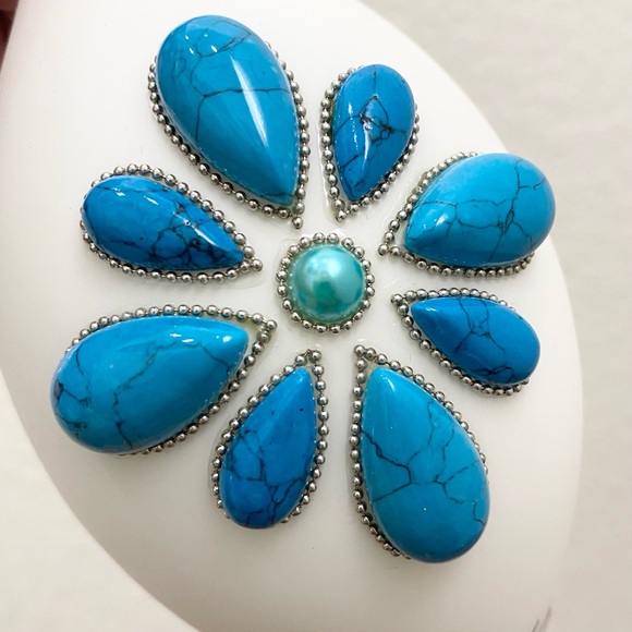 ST. JUDE Research Hospital Handblown Glass Faux Turquoise Christmas Ornament - Picture 5 of 12